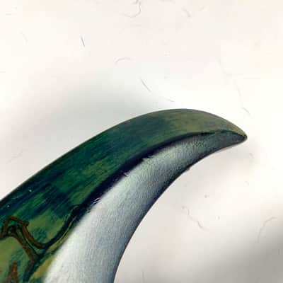 Alvarez Dana Scoop 1990s - Green Graphic Metal art Modulus Graphite neck, and Original Alvarez hardshell case and hang tag! image 11