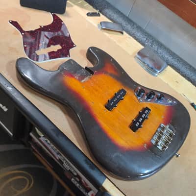 1969 Fender Jazz Bass - Refin Sunburst - w/OHSC image 12