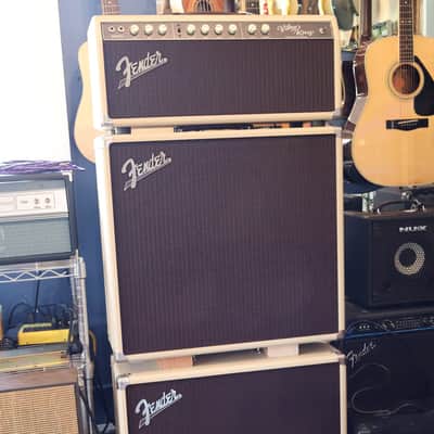 Fender Vibro-King 60W HEAD & 2 CABS - Blonde/Oxblood- USED image 1