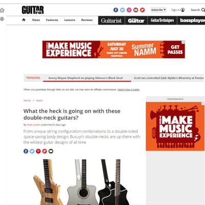 4 Strings Fretless Short Scale Bass /6 Strings Fretless Double Sided, Headless Busuyi Guitar 2021 image 2