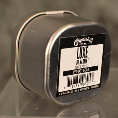 Martin LUXE Liquidmetal Bridge Pin Set Red Dot Gold 18APP0006 w FAST n Free Shipping Included image 2
