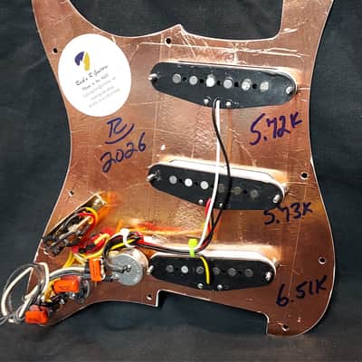 Rock'n R Guitars Loaded SSS for Strat Pickguard W/GM Alnico 5 62z's & Mods 2026 - White image 2