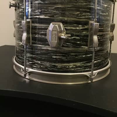 1966 Ludwig Black Oyster Pearl Club Date Drum Kit - w/matching Snare Drum RINGO! image 10