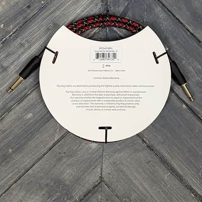 Pig Hog PCH10PL 10ft Tartan Plaid Straight to Straight Instrument Cable image 4