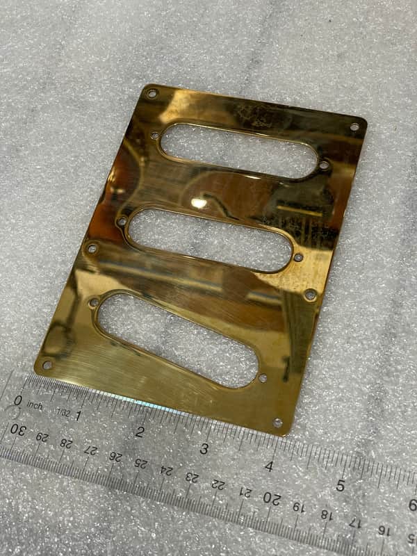 Silverlake Guitars Brass Triple Single Coil Mounting Plate for Wolf Guitar image 1