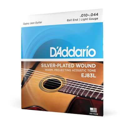 5 Sets D'Addario EJ83L Gypsy Jazz Acoustic Guitar Strings Django Ball End Light 10-44 image 3