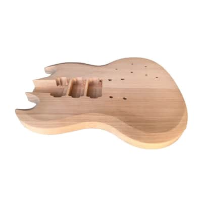 Unfinished SG-Style Guitar Body DIY, Mahogany, HHH Routing image 6