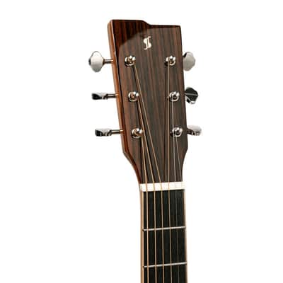 Stagg Dreadnought Acoustic Guitar With Spruce Top Series 45 Natural Acacia image 6