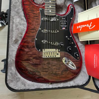 Fender American Ultra Stratocaster BRAND NEW Limited Edition FSR Umbra Burst Tiger Flame Top American Strat image 1