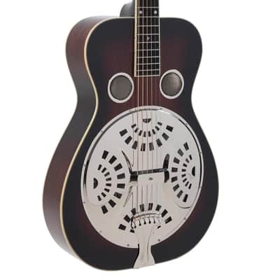 Recording King Roundneck Resonator Guitar, Mahogany, Vintage Sunburst image 1