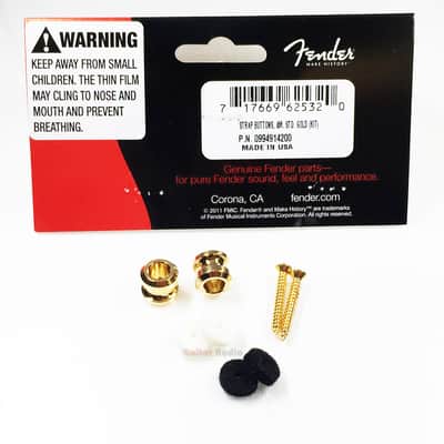 Genuine Fender (2) American Standard Series Guitar & Bass Strap Buttons - GOLD