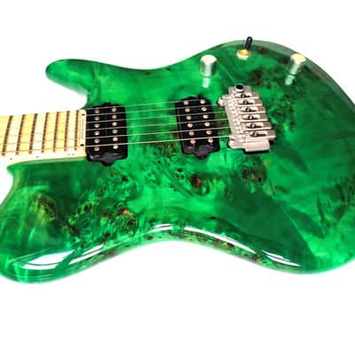 (made in Ukraine) Para Custom One-Piece Poplar Burl '2023 Emerald Green w/GigBag image 10