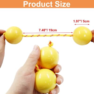 2 Pair Aslatuas Rhythmic Ball Kashaka Shaker, Hand Percussion Instruments African Shaker Rattle Asalato Shaker For Adults Teenagers Beginners, Yellow image 5