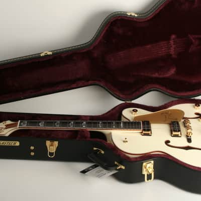 Gretsch G6136-55 Vintage Select Edition '55 White Falcon Hollow Body with Cadillac Tailpiece TV Jones Solid Spruce Top Vintage White Lacquer JT25082635 image 14