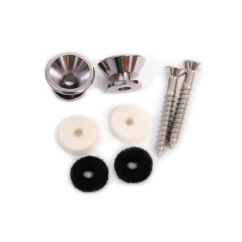 NEW Fender American Standard Series Strap Buttons - Chrome image 1