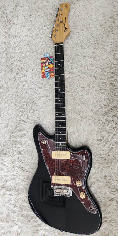 Tagima TW61 BK-DF/TT Offset Electric Guitar w/P90s, Black - B stock - Jazz Mastr image 1