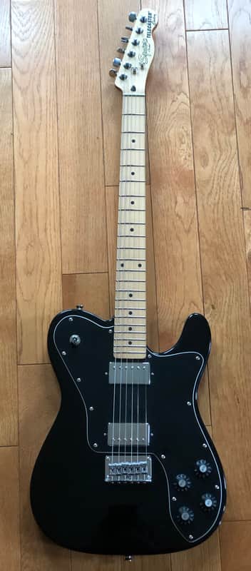 Squier Telecaster Custom HH Black with upgrades image 1