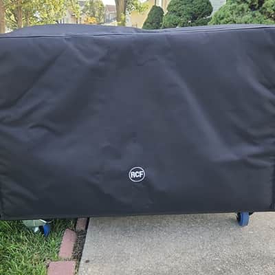 RCF SUB-8006-AS Dual 18" Active Subwoofer with protective case and 4 caster locking wheels image 6