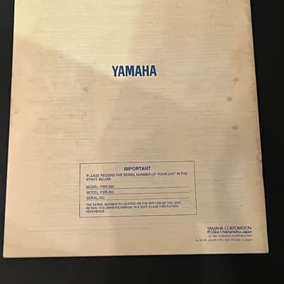 Yamaha PSR-200/PSR-300 Portatone Owner's Manual image 2