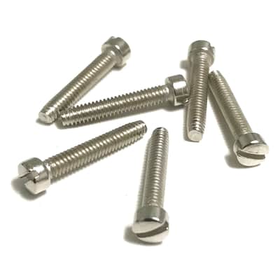 US Humbucker / P90 Guitar Pickup Pole Piece Fillister Screws Nickel 6pcs image 1