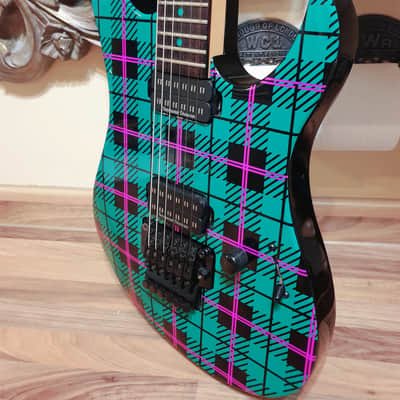 Yamaha RGZ820R Signed Blues Saraceno Signature Model Guitar 1993 Plaid Finish with Loads of Extras image 5