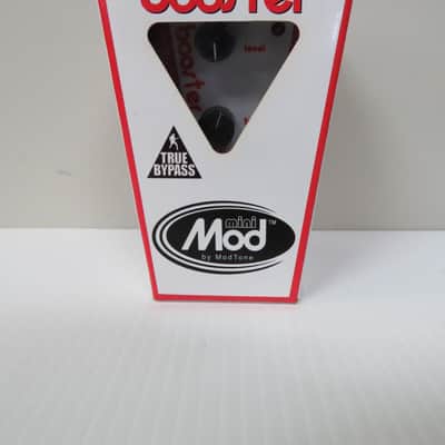 Modtone Mini-Mod Booster Guitar Pedal - White/Red image 1