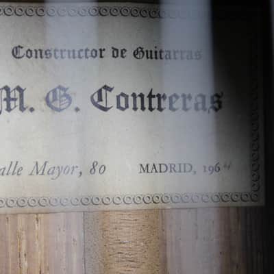 M.G. Contreras Spanish Classical Guitar Vintage 1964 Cedar & Brazilian Rosewood image 7