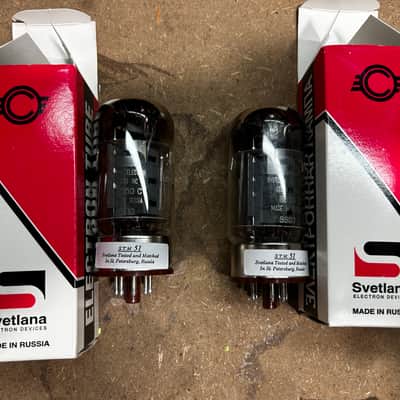 NOS NIB pair 1999 Svetlana 6550C / 6550 tubes image 2