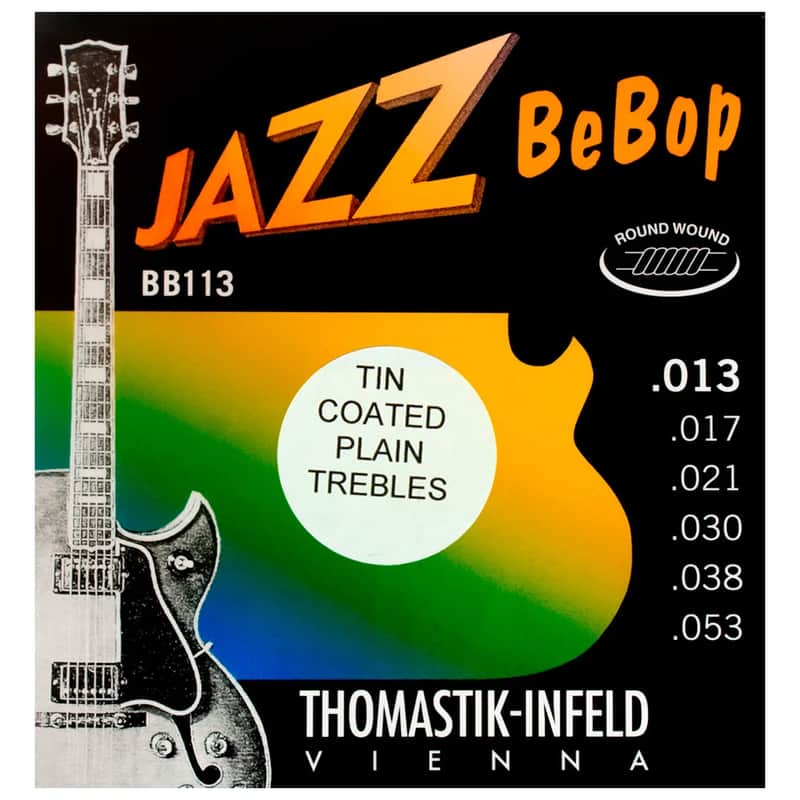 Thomastik-Infeld BB113T Jazz Bebop Round Wound Jazz Guitar Strings Medium Light Tin-Plated Trebles (.013-.053) image 1