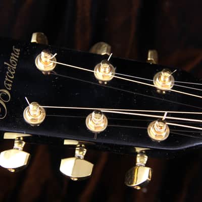 Barcelona Hancrafted Acoustic Guitar- Black Finish with Case image 6