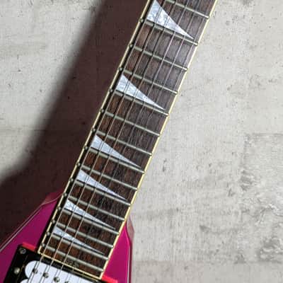 Jackson Japan Pro Series Randy Rhoads RR5 Rhoads 2009 Metallic Pink with Silver Bevels image 6