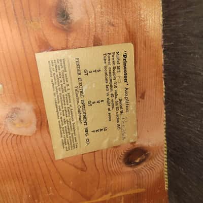 Fender Tweed Princeton 5F2 1956 Clean, 100% Original and it Works Great! - Tweed image 24
