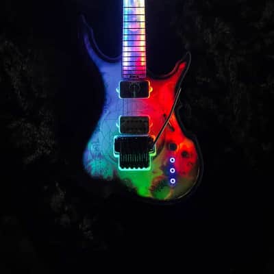 Lionheart Guitars Eximia Custom 6-String "Galaxy" | Built-in LED System | Edge Tremolo | w/ Hard Case & COA image 12