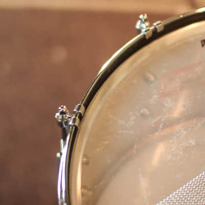 Gretsch 6.5x14 USA Custom Chrome over Brass Snare Drum w/ 301 Hoop Build - G4164 image 6