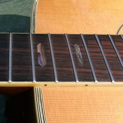 1975 Yairi YW-600 Dreadnought Guitar New Jacaranda Natural+Vintage Hard Case image 23