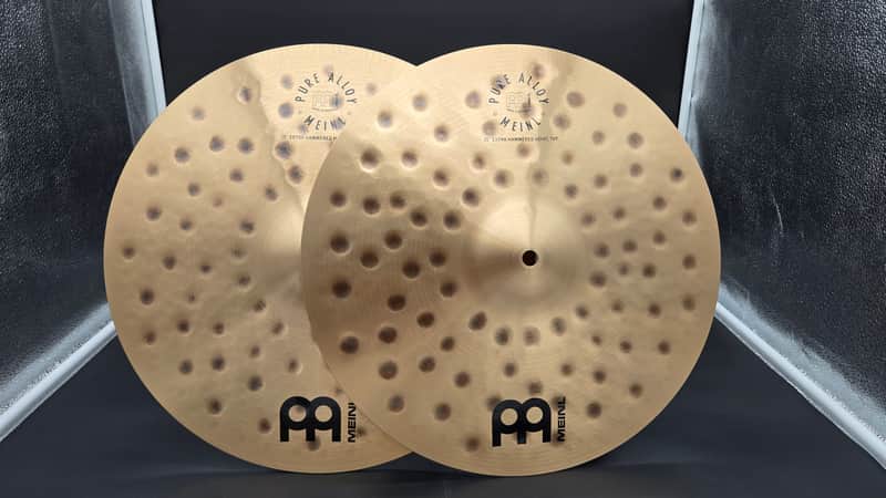 Meinl 15" Pure Alloy Extra Hammered Hi-Hat Cymbals (Pair) 2017 - Present - Traditional image 1