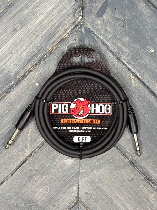 Pig Hog PTRS06 6ft 1/4" TRS - 1/4" TRS Cable image 1
