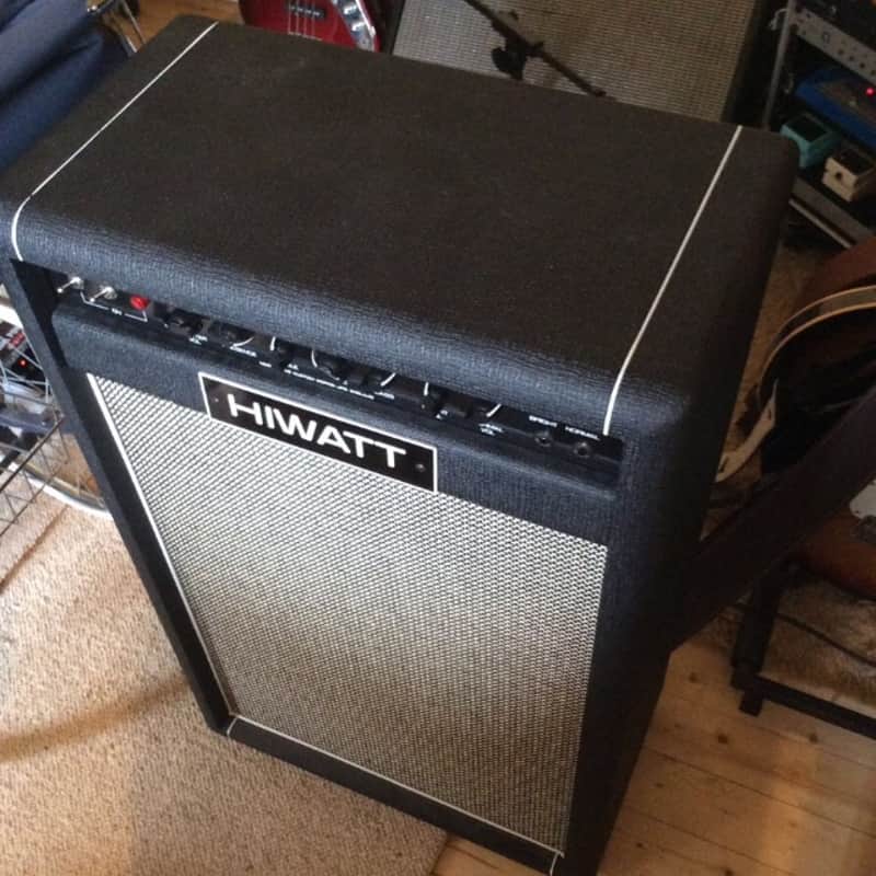 Hiwatt DR103 Custom 100w 2 x 12 Vertical Combo ex Noel Gallagher 2006 Black Tolex image 1
