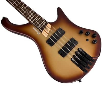 Ibanez EHB600 Ergonomic Headless 4-String Bass Charred Champagne Burst Matte image 5