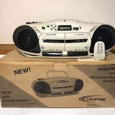 Califone 2455AV Boombox CD Player Cassette Deck Dubbing Portable Audio Speakers image 1