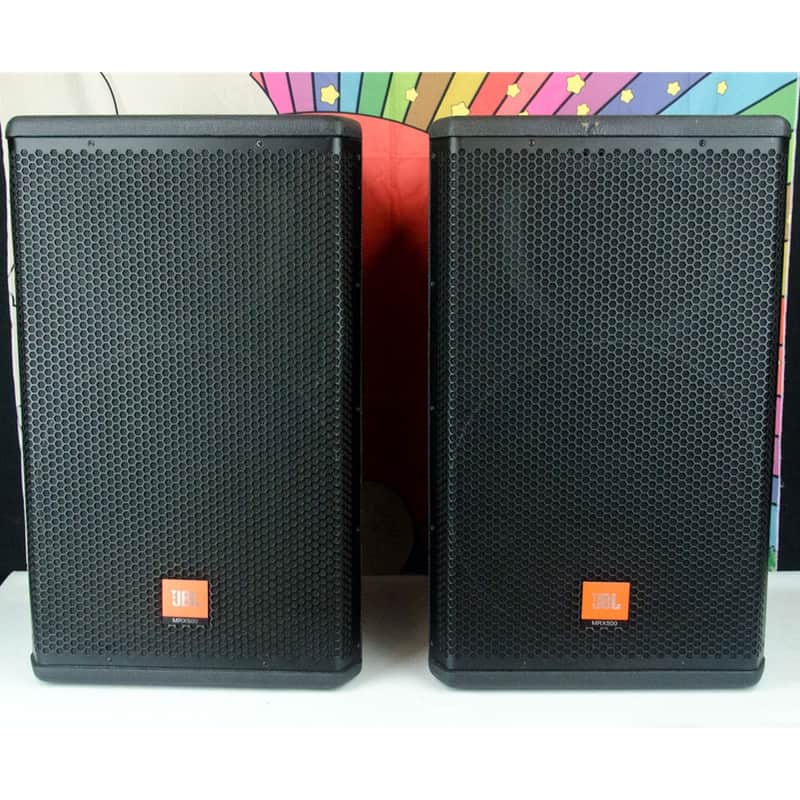 Used JBL MRX500 Speaker Enclosures (pair), Covers image 1