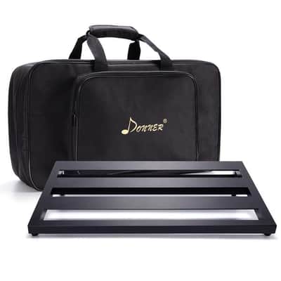 Guitar Pedal Board Case Aluminum Pedalboard 20'' x 11.4'' x 4'’ with Bag Soft Case Bundle image 3