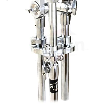 GRIFFIN Double Tom Drum Holder Stand with Cymbal Mount (Percussion TiltPro X Edition) – Adjustable Drum Hardware with Tripod Legs for Standard Cymbals image 4