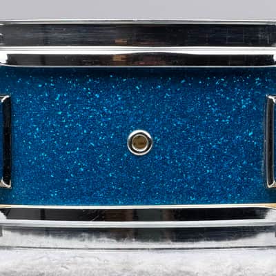Rogers 5x14" Luxor Cleveland-Era Snare Drum - Blue Sparkle #13574 image 4