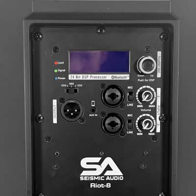 Riot-8 - Powered 8" 500 Watt PA /DJ Speaker with Bluetooth, Onboard DSP, Built in Mixer & Class D Amplifier image 5