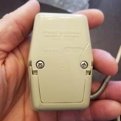 Sony F-7B 10 kOhm Dynamic Mic 1970s Cream and dark brown image 5