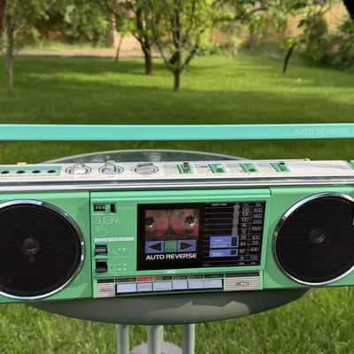 TOSHIBA RT-SF5 Rare Green Vintage Japan Boombox Getto Blaster Warranty image 24