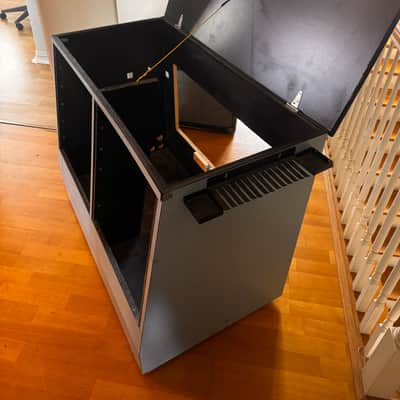 Custom Double rolling rack unit/desk 2010s - Blue/black image 3