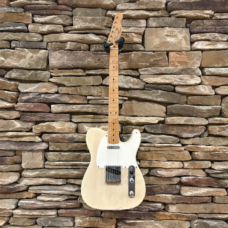 Fender Telecaster 1955 - Blonde "White Guard" w/ Original Tweed Case - Very Good
