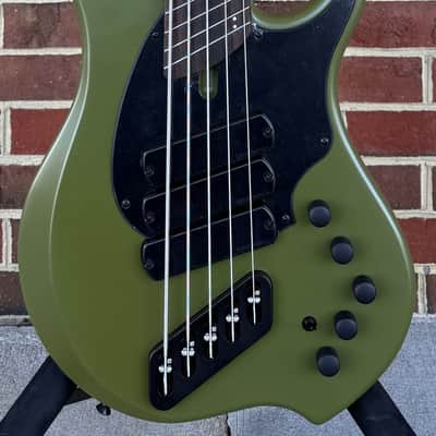 Dingwall KK3 Kyle Konkiel Signature Model, Limited Edition, Matte Army Green, Alder Body, Maple Neck, Rosewood Fretboard, EMG Preamp, Dingwall Gig Bag, SN# 20007 image 2